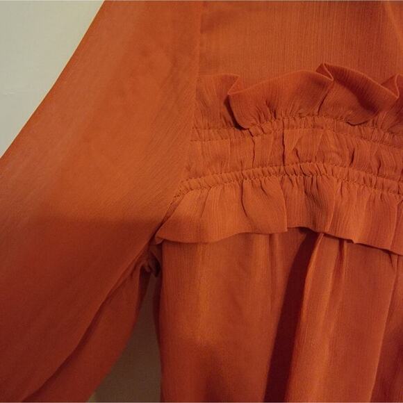 Womens Small Forever 21 Copper Blouse - Picture 5 of 9